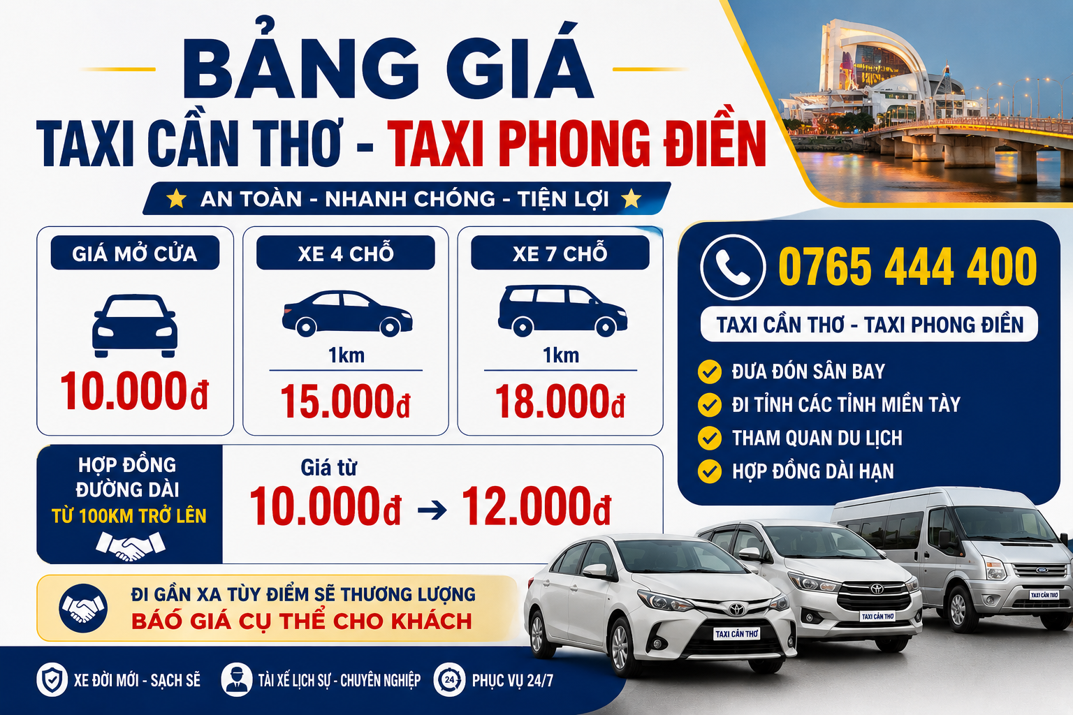 Bảng giá taxi phong điền cần thơ