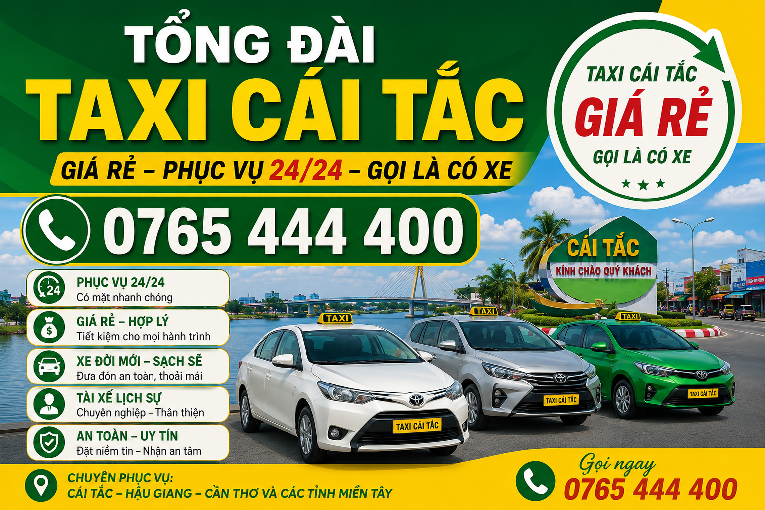Tổng Đài Taxi Cái Tắc Giá Rẻ