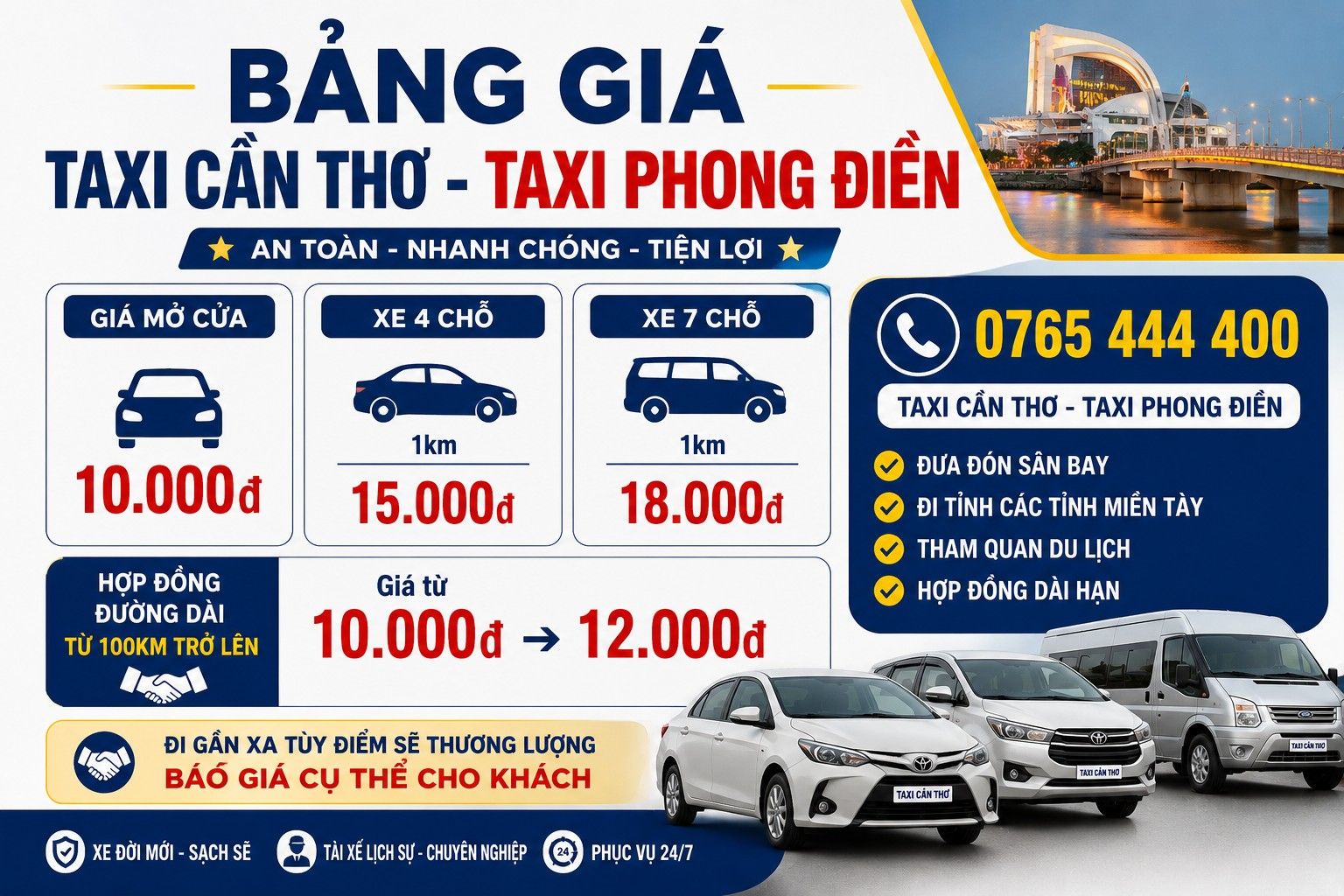 Bảng giá taxi Phong Điền Cần Thơ